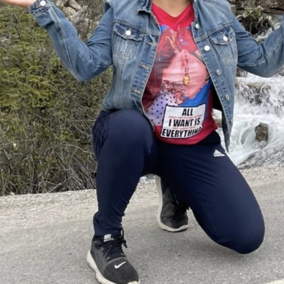 Denim jacket and zara shirt pink - Picture 1 of 1